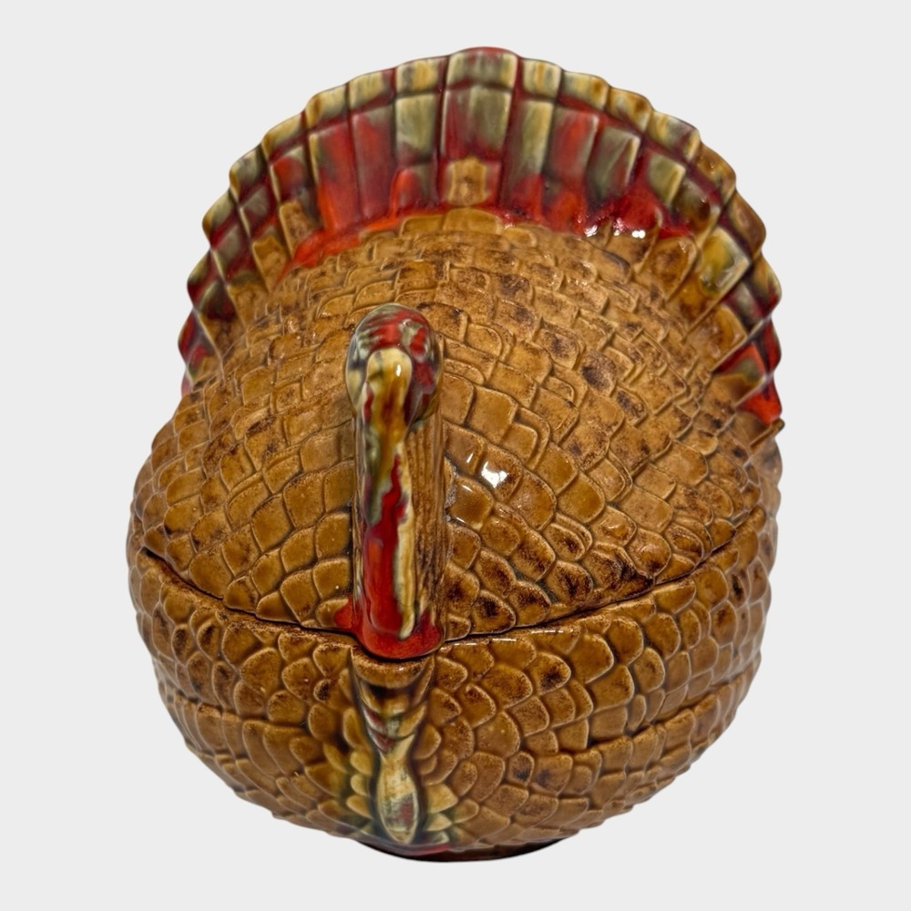 Unbranded Turkey Candy Dish Unisex OS Brown Good 1977 Painted Ceramic Vintage